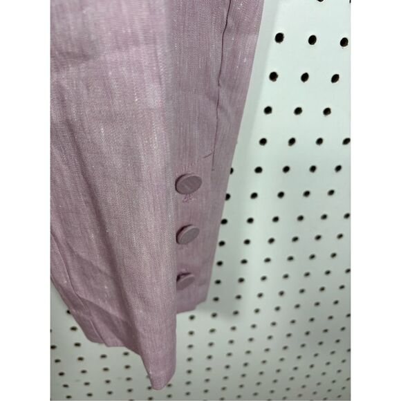 J. Jill button hem rose pink pull on linen pants size L - Picture 3 of 5